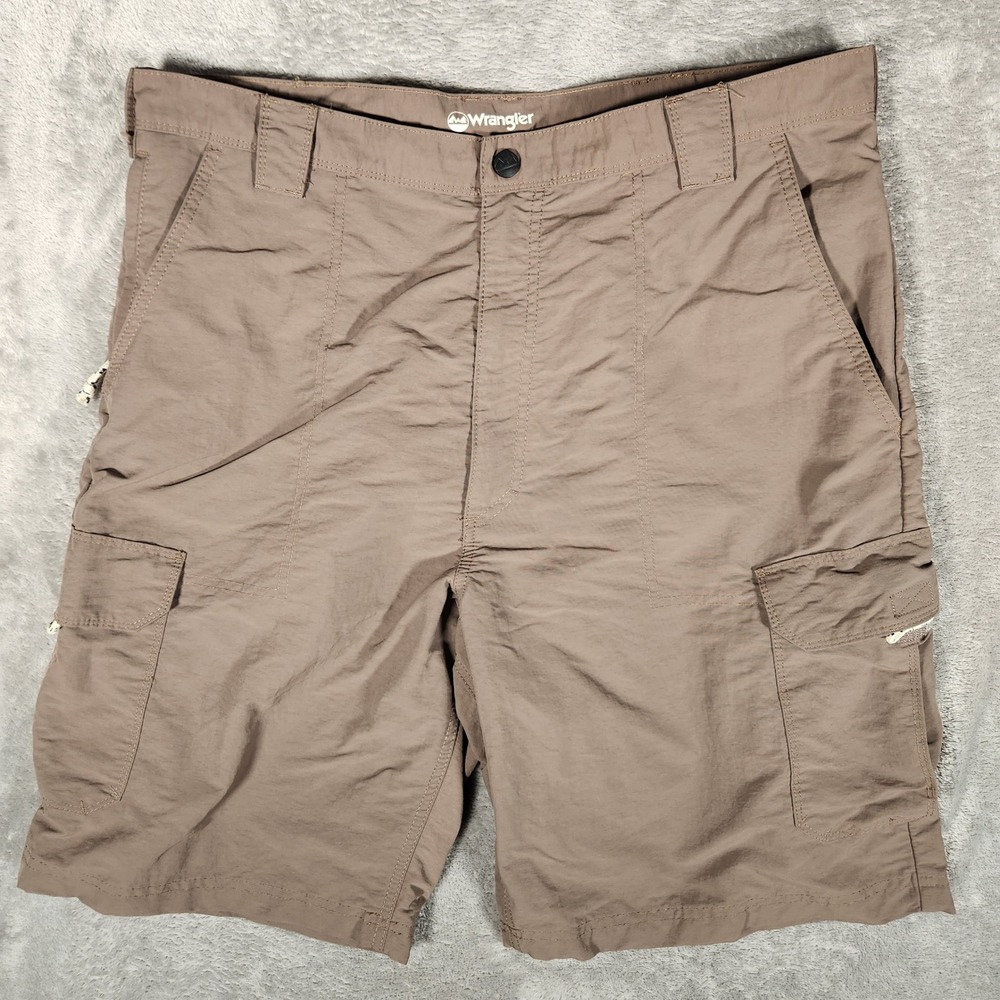 Wrangler Shorts Mens 38 NW924WB Brown Outdoor Cargo Nylon EUC